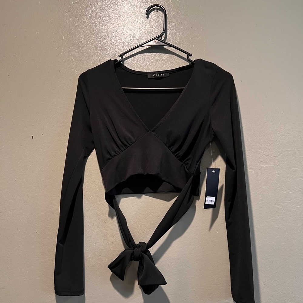 Deep v neck crop top